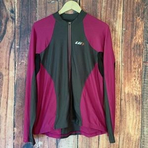 Louis Garneau Pink And Gray XXL Cycling Zip Up